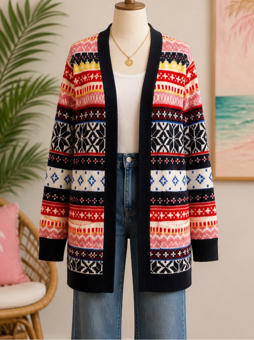 Multi color cardigan